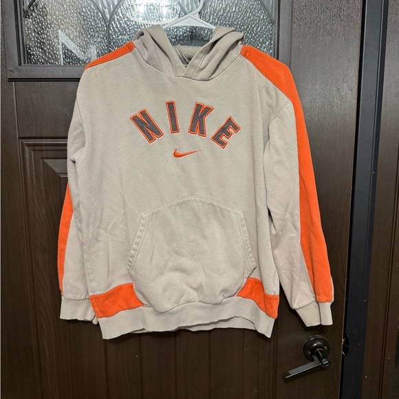 Nike Other - Nike Vintage Silver Tag Tan and Orange Pullover Hoodie